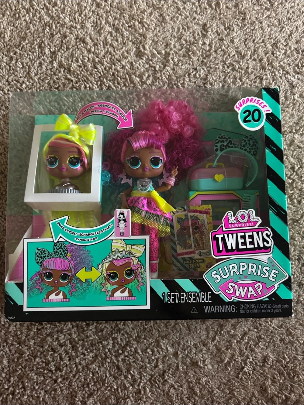 L.O.L. Surprise! Tweens Swap Doll Set - Pink, Turquoise & Yellow